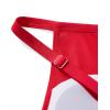imageSUUKSESS Women High Waisted Bikini Sets Sexy Mesh High Neck Swimsuit 2 PieceRed