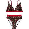 imageSUUKSESS Women High Waisted High Cut Bikini Set Sexy Triangle Two Piece Swimsuits1 Black Cherry