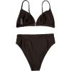 imageSUUKSESS Women High Waisted High Cut Bikini Set Sexy Triangle Two Piece Swimsuits1 Deep Brown