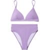 imageSUUKSESS Women High Waisted High Cut Bikini Set Sexy Triangle Two Piece Swimsuits1 Light Purple