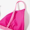imageSUUKSESS Women High Waisted High Cut Bikini Set Sexy Triangle Two Piece Swimsuits1 Pink Color Block