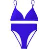 imageSUUKSESS Women High Waisted High Cut Bikini Set Sexy Triangle Two Piece Swimsuits1 Royal Blue