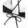 imageSUUKSESS Women High Waisted Thong Bikini Set Reversible String 2 Piece Swimsuit56 Black White