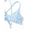imageSUUKSESS Women High Waisted Thong Bikini Set Reversible String 2 Piece Swimsuit56 Blue Ditsy Floral