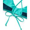 imageSUUKSESS Women High Waisted Thong Bikini Set Reversible String 2 Piece Swimsuit56 Green Blue