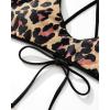 imageSUUKSESS Women High Waisted Thong Bikini Set Reversible String 2 Piece Swimsuit56 Leopard