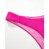 imageSUUKSESS Women High Waisted Thong Bikini Set Reversible String 2 Piece Swimsuit56 Pink Color Block