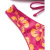 imageSUUKSESS Women High Waisted Thong Bikini Set Reversible String 2 Piece Swimsuit56 Pink Yellow Floral