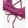 imageSUUKSESS Women High Waisted Thong Bikini Set Reversible String 2 Piece Swimsuit56 Purple Color Block