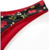 imageSUUKSESS Women High Waisted Thong Bikini Set Reversible String 2 Piece Swimsuit56 Red Cherry