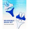 imageSUUKSESS Women High Waisted Thong Bikini Set Reversible String 2 Piece Swimsuit56 Royal Blue