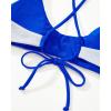 imageSUUKSESS Women High Waisted Thong Bikini Set Reversible String 2 Piece Swimsuit56 Royal Blue