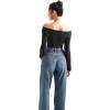 imageSUUKSESS Women Long Sleeve Off Shoulder Tops Trendy Cowl Neck Going Out Shirt for FallBlack