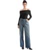 imageSUUKSESS Women Long Sleeve Off Shoulder Tops Trendy Cowl Neck Going Out Shirt for FallBlack