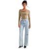 imageSUUKSESS Women Long Sleeve Off Shoulder Tops Trendy Cowl Neck Going Out Shirt for FallKhaki