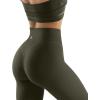 imageSUUKSESS Women No Front Seam Buttery Soft Leggings Ruched High Waist Yoga Pants54 Recycled Army Green
