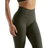 imageSUUKSESS Women No Front Seam Buttery Soft Leggings Ruched High Waist Yoga Pants54 Recycled Army Green