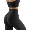 imageSUUKSESS Women No Front Seam Buttery Soft Leggings Ruched High Waist Yoga Pants54 Recycled Black