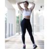 imageSUUKSESS Women No Front Seam Buttery Soft Leggings Ruched High Waist Yoga Pants54 Recycled Black