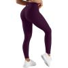 imageSUUKSESS Women No Front Seam Buttery Soft Leggings Ruched High Waist Yoga Pants54 Recycled Burgundy