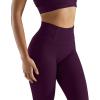 imageSUUKSESS Women No Front Seam Buttery Soft Leggings Ruched High Waist Yoga Pants54 Recycled Burgundy