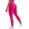 imageSUUKSESS Women No Front Seam Buttery Soft Leggings Ruched High Waist Yoga Pants54 Recycled Hot Pink