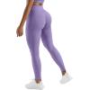 imageSUUKSESS Women No Front Seam Buttery Soft Leggings Ruched High Waist Yoga Pants54 Recycled Light Purple
