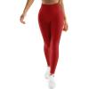 imageSUUKSESS Women No Front Seam Buttery Soft Leggings Ruched High Waist Yoga Pants54 Recycled Red