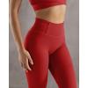 imageSUUKSESS Women No Front Seam Buttery Soft Leggings Ruched High Waist Yoga Pants54 Recycled Red
