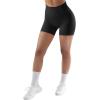 imageSUUKSESS Women No Front Seam Buttery Soft Workout Shorts Ruched High Waisted Tummy Control Gym Shorts1 Recycled Black