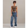 imageSUUKSESS Women Off Shoulder Tops Sleeveless Shirts Y2K Going Out Crop Tank TopBrown
