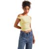 imageSUUKSESS Women Off Shoulder Tops Sleeveless Shirts Y2K Going Out Crop Tank TopButter Yellow