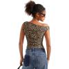 imageSUUKSESS Women Off Shoulder Tops Sleeveless Shirts Y2K Going Out Crop Tank TopCheetah Print