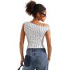imageSUUKSESS Women Off Shoulder Tops Sleeveless Shirts Y2K Going Out Crop Tank TopPolka Dots