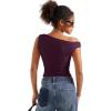 imageSUUKSESS Women Off Shoulder Tops Sleeveless Shirts Y2K Going Out Crop Tank TopViolet