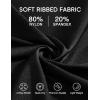 imageSUUKSESS Women Ribbed High Waist Bikini Sexy Drawstring Tummy Control SwimsuitsBlack