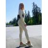 imageSUUKSESS Women Ribbed One Piece Jumpsuits Yoga Short Sleeve Workout Jumpsuits1 Beige
