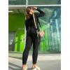 imageSUUKSESS Women Ribbed One Piece Jumpsuits Yoga Short Sleeve Workout Jumpsuits1 Black