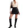 imageSUUKSESS Women Ribbed Seamless Bodysuit Sexy Zip up Front Long Sleeve Bodysuits Top02 Beige
