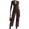 imageSUUKSESS Women Ribbed Seamless Bodysuit Sexy Zip up Front Long Sleeve Bodysuits Top02 Black