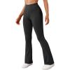 imageSUUKSESS Women Ribbed Seamless Flare Leggings Bootcut High Waist Yoga Pants1 Black
