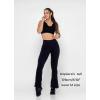 imageSUUKSESS Women Ribbed Seamless Flare Leggings Bootcut High Waist Yoga Pants1 Black