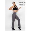 imageSUUKSESS Women Ribbed Seamless Flare Leggings Bootcut High Waist Yoga Pants1 Grey