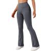 imageSUUKSESS Women Ribbed Seamless Flare Leggings Bootcut High Waist Yoga Pants1 Grey