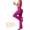 imageSUUKSESS Women Ribbed Seamless Flare Leggings Bootcut High Waist Yoga Pants1 Hot Pink