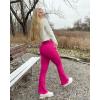 imageSUUKSESS Women Ribbed Seamless Flare Leggings Bootcut High Waist Yoga Pants1 Hot Pink