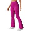 imageSUUKSESS Women Ribbed Seamless Flare Leggings Bootcut High Waist Yoga Pants1 Hot Pink