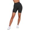 imageSUUKSESS Women Ribbed Seamless Leggings High Waisted Workout Gym Yoga Pants17 Shorts Black