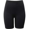 imageSUUKSESS Women Ribbed Seamless Leggings High Waisted Workout Gym Yoga Pants17 Shorts Black
