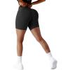 imageSUUKSESS Women Ribbed Seamless Leggings High Waisted Workout Gym Yoga Pants17 Shorts Black